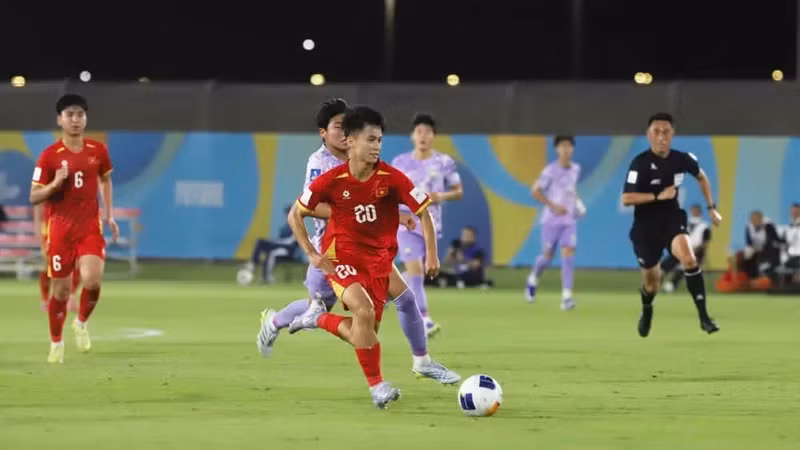 Viet Nam U17s opened the scoring but could not protect their lead. (Photo: VFF)