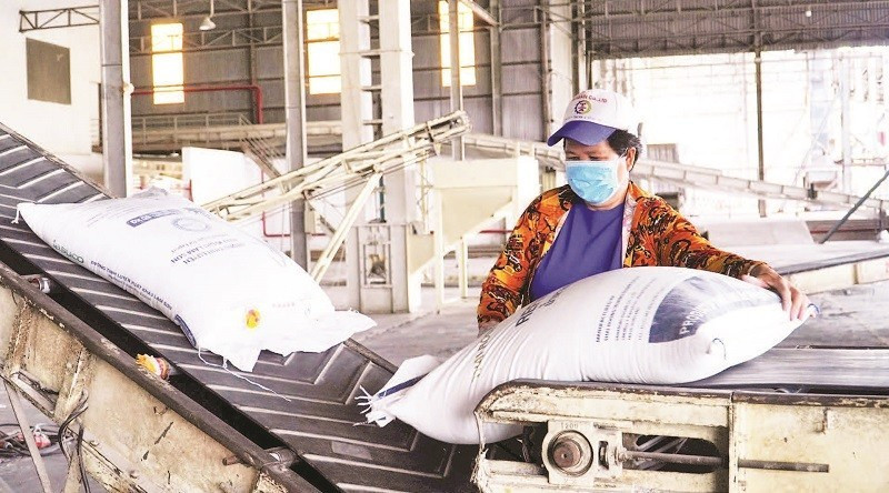 The rice production line of Trung An High-Tech Agriculture Joint Stock Company. (Photo: nhandan.vn)