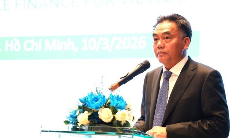 Nguyen Loc Ha, Permanent Vice Chairman of the Ho Chi Minh City People’s Committee, speaks at the forum. (Photo: ITPC)
