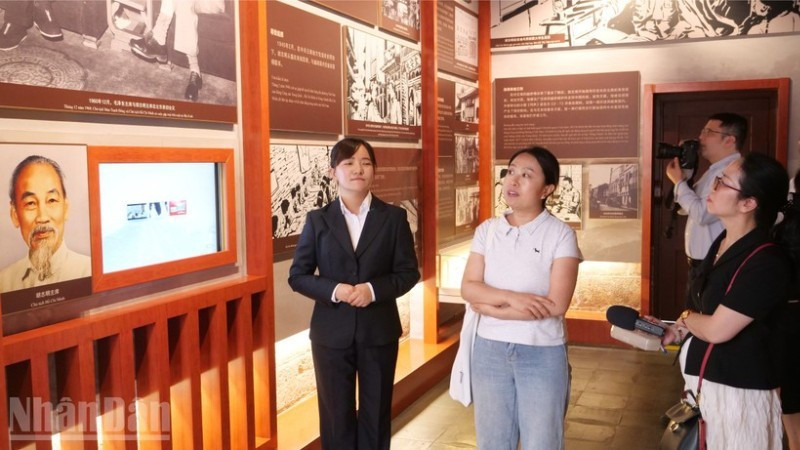 Visitors explore the Ho Chi Minh Relic Site in Kunming, Yunnan Province, China.