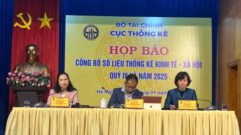 The Statistics Department holds a press conference to release statistical data on socio-economic development for the fourth quarter and the full year 2025.
