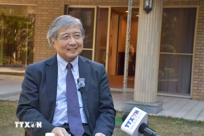 Professor Toshiro Nishizawa of the University of Tokyo in an interview granted to the Viet Nam News Agency (Photo: VNA)