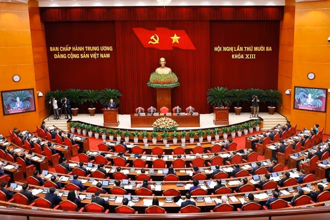 An overview of the opening of the 13th plenum of the 13th Party Central Committee. (Photo: VNA)