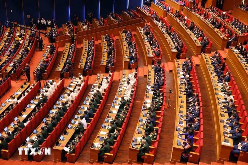 An overview of the opening session of the 14th National Party Congress. (Photo: VNA)