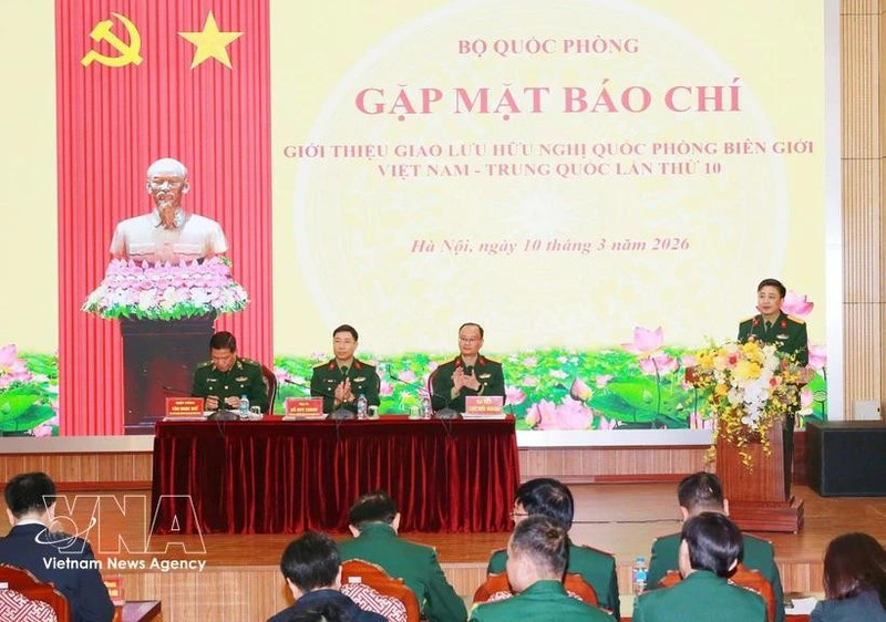 A press briefing on the 10th Viet Nam – China Border Defence Friendship Exchange (Photo: VNA)