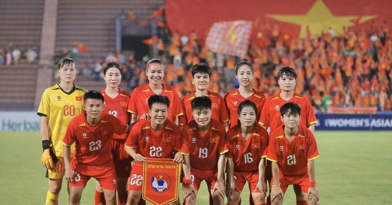 The Vietnamese women's team (Photo: VNA)