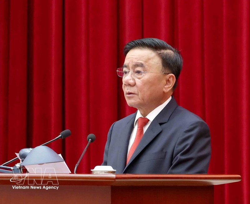 Politburo member and Permanent member of the Party Central Committee’s Secretariat Tran Cam Tu speaks at the conference on March 17. (Photo: VNA)