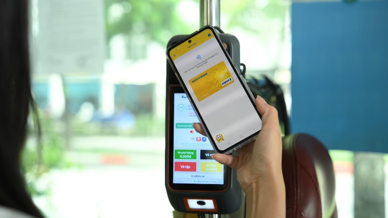 Some banks have rolled out the digitisation of NAPAS cards, enabling tap-to-pay for bus tickets.