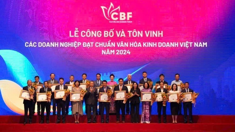 Enterprises honoured for meeting the Viet Nam Business Culture Standards in 2024. (Photo: THANH BINH)