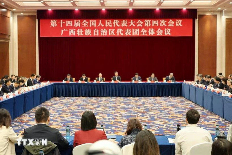 At an open discussion by the Guangxi delegation at the fourth session of the 14th National People’s Congress of China (Photo: VNA)