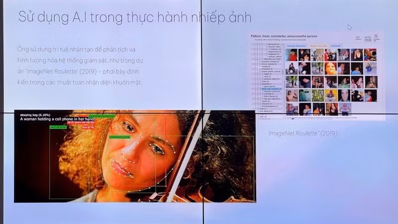 A photography lecture for students in Ha Noi on the trend of AI use in the field. (Photo: nhandan.vn)