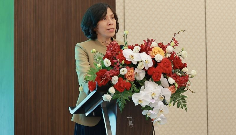 Lai Viet Anh, Deputy Head of the Department of E-commerce and Digital Economy, Ministry of Industry and Trade speaking at the event. (Photo: nhandan.vn)