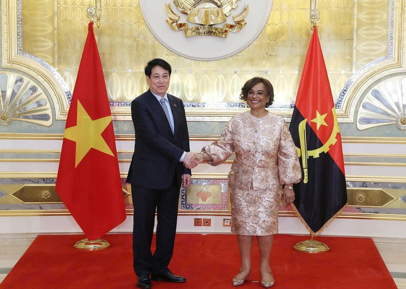 President Luong Cuong meets with Angola’s National Assembly Speaker Carolina Cerqueira. (Photo: VNA)