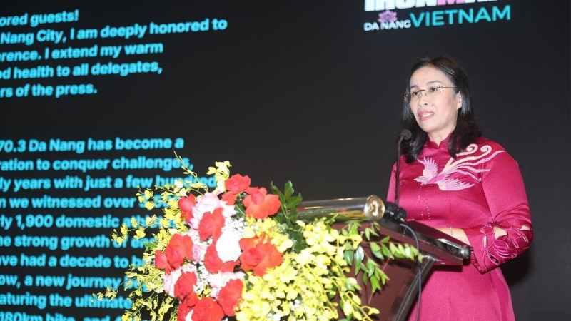 Nguyen Thi Anh Thi, Vice Chairwoman of the Da Nang People’s Committee, delivered remarks at the event. (Photo: nhandan.vn)