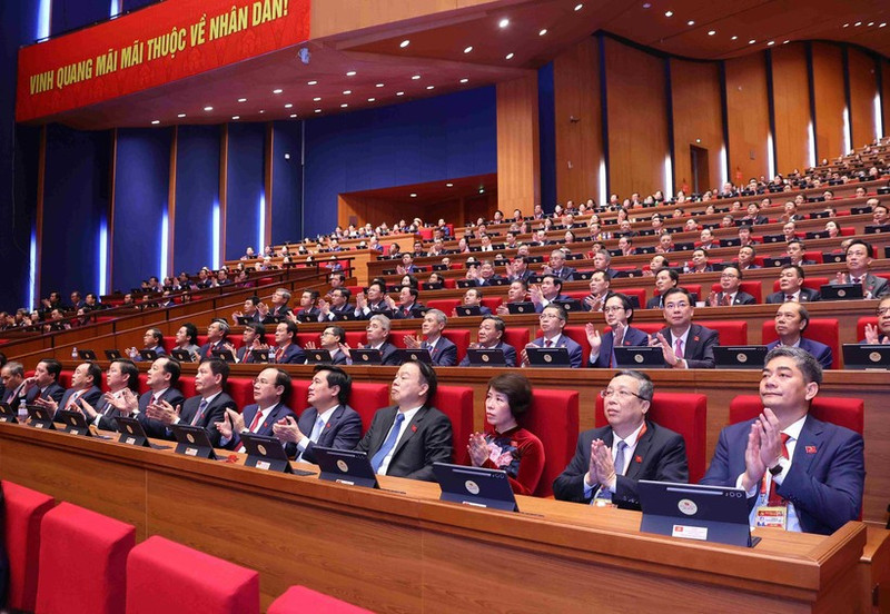 Delegates at the opening session of the 14th National Congress of the Communist Party of Viet Nam on January 20. (Photo: VNA)