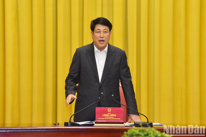 [In Pictures] State President works with Ministry of Foreign Affairs ảnh 4