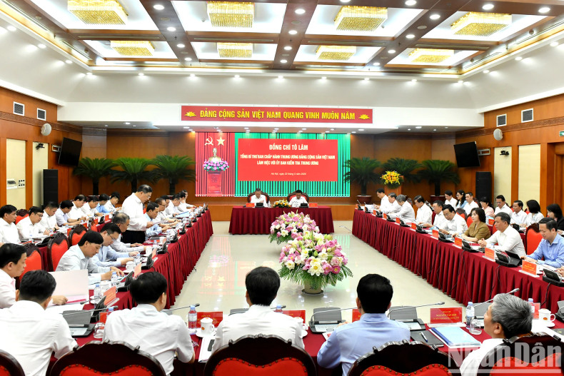 In Pictures: Party chief works with Party Central Committee’s Inspection Commission ảnh 5 In Pictures: Party chief works with Party Central Committee’s Inspection Commission ảnh 5
