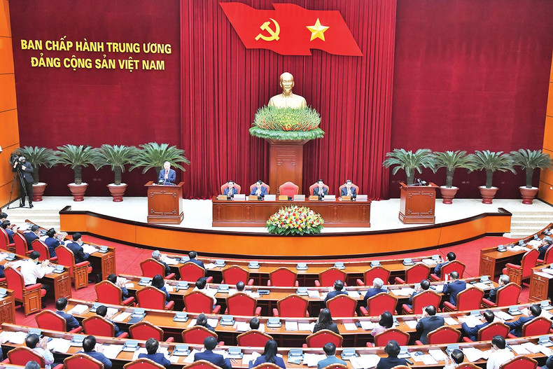General Secretary To Lam delivers the opening speech at the meeting of the 13th Party Central Committee on November 25, 2024. (Photo: DANG KHOA) General Secretary To Lam delivers the opening speech at the meeting of the 13th Party Central Committee on November 25, 2024. (Photo: DANG KHOA)