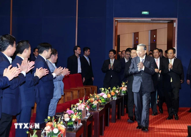 Party General Secretary To Lam attends the forum. (Photo: VNA)