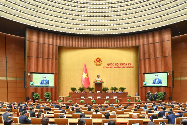 The 9th extraordinary session with many historic decisions; the National Assembly passes 4 laws and 18 resolutions with a very high approval rate (from 99% or more). (Photo: Duy Linh) The 9th extraordinary session with many historic decisions; the National Assembly passes 4 laws and 18 resolutions with a very high approval rate (from 99% or more). (Photo: Duy Linh)