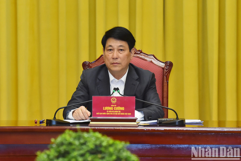 [In Pictures] State President works with Ministry of Foreign Affairs ảnh 1