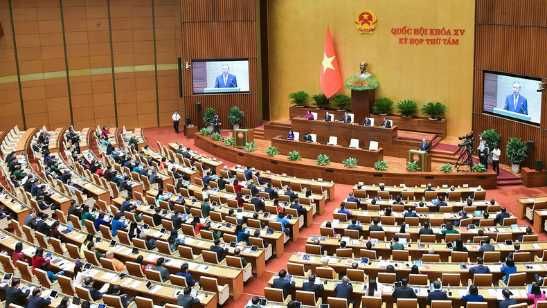 General Secretary and President To Lam speaks at the opening session of the 8th session of the 15th National Assembly, on October 21, 2024. (Photo: quochoi.vn) General Secretary and President To Lam speaks at the opening session of the 8th session of the 15th National Assembly, on October 21, 2024. (Photo: quochoi.vn)