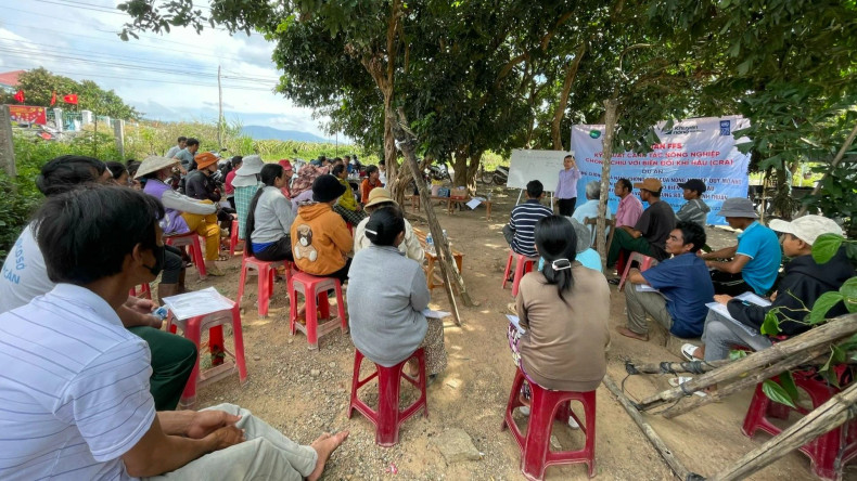 Farmers are trained in production.