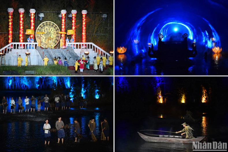 The delegates enjoy an open-air show titled “The Quintessence of Tonkin”. The delegates enjoy an open-air show titled “The Quintessence of Tonkin”.
