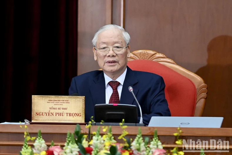 Party General Secretary Nguyen Phu Trong speaks at the plenum. Party General Secretary Nguyen Phu Trong speaks at the plenum.