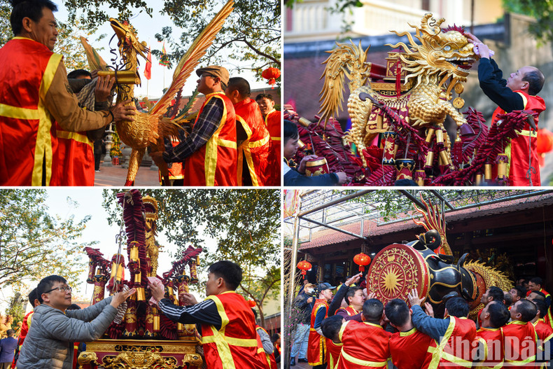 It is organised annually in honour of Saint Thien Cuong’s glorious victory, who came from the Dong Ky Village.