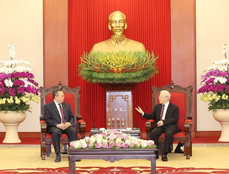 Party General Secretary Nguyen Phu Trong receives head of the International Liaison Department of the CPC Central Committee Liu Jianchao. (Photo: VNA) Party General Secretary Nguyen Phu Trong receives head of the International Liaison Department of the CPC Central Committee Liu Jianchao. (Photo: VNA)