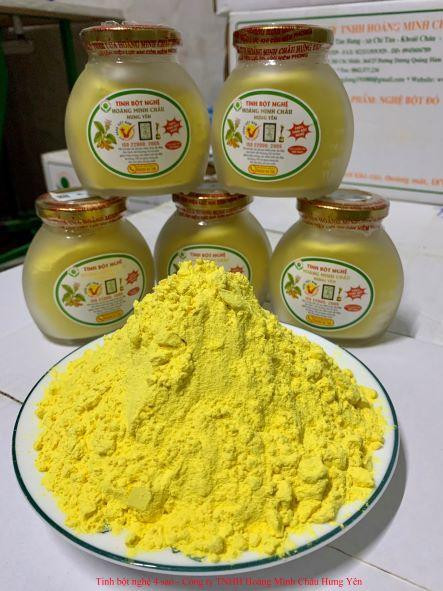 Turmeric powder product of Hoang Minh Chau Hung Yen Co., Ltd., Chi Tan Commune, Khoai Chau District.