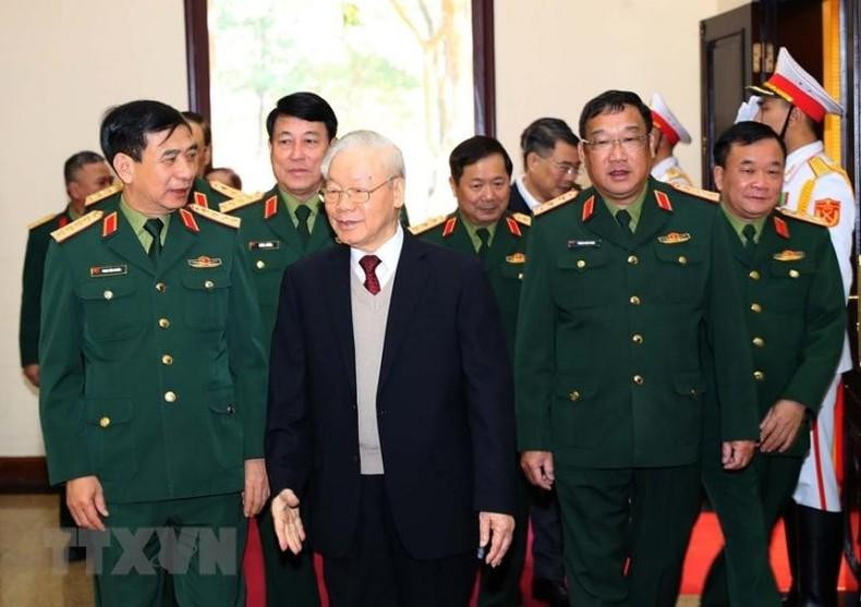 Party General Secretary Nguyen Phu Trong attends the conference. (Photo: VNA)