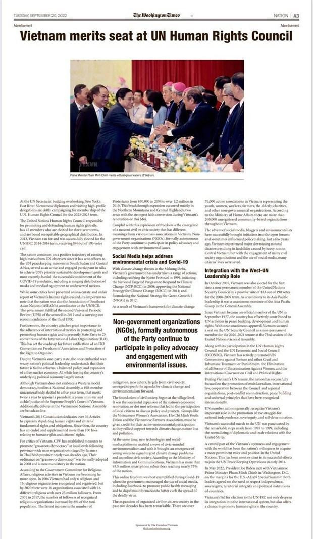 The Washington Times' article. The Washington Times' article.