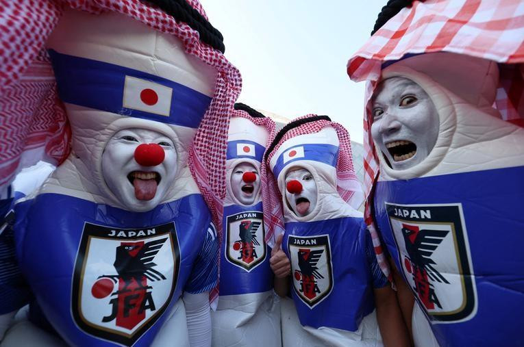 Japan fans outside the stadium before their match against Germany. (Photo: Reuters)