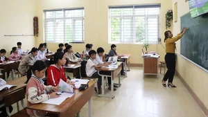 A class at Yen Son Secondary School, Thanh Son District (Phu Tho Province). (Photo: MANH XUAN)