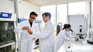 Students at the University of Science and Technology of Ha Noi (USTH) under the VAST conduct research on scientific projects with strong practical applications. (Photo: USTH)