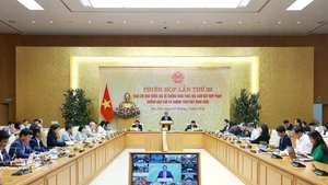 Prime Minister Pham Minh Chinh speaks at the 32nd meeting of the national steering committee for combating IUU fishing on March 3. (Photo: VNA)