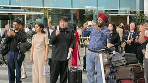 International passengers at Da Nang International Airport. (Photo: VNA)
