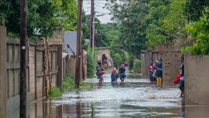 A flood-affected area in Maputo province, Mozambique on January 12. (Photo: THX/VNA)
