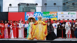 A performance of traditional costumes at the Viet Nam Festival 2026 in Osaka.