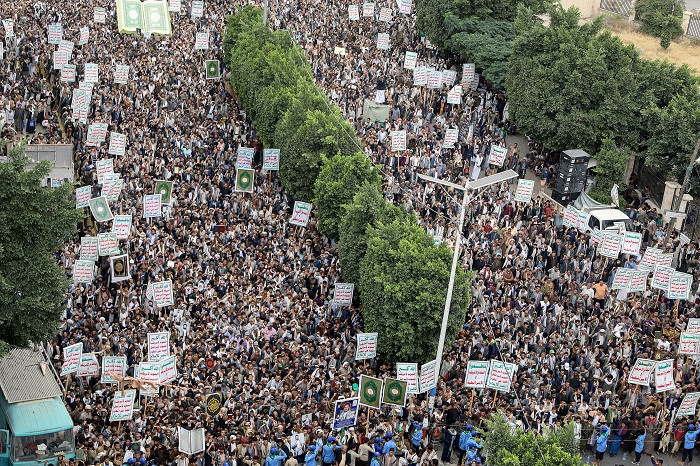 People demonstrate against the desecration of the Koran in Denmark, in Sanaa, Yemen July 24, 2023. (File Photo: Reuters)