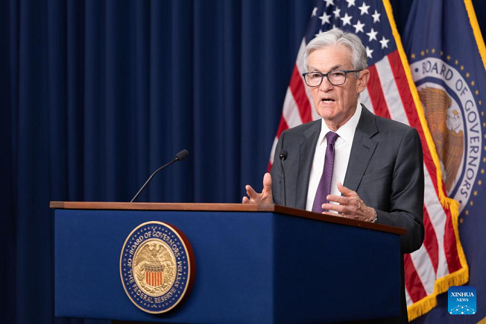 U.S. Federal Reserve Chair Jerome Powell attends a press conference in Washington, D.C., the United States, on March 19, 2025. The U.S. Federal Reserve on Wednesday left target range for the federal funds rate unchanged at 4.25 percent to 4.5 percent. (Photo: Xinhua)