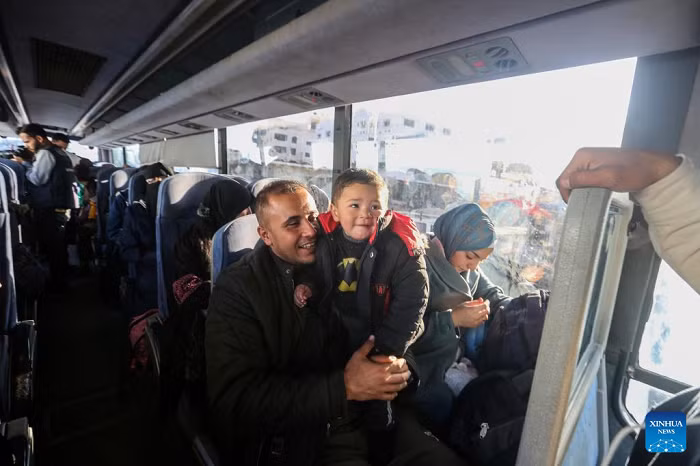 Palestinian patients wait to leave for Rafah crossing at Al-Shifa Hospital in Gaza City, on Feb. 1, 2025. Fifty patients from the Gaza Strip entered Egypt on Saturday through the Rafah crossing, the only link between the Palestinian enclave and Egypt, Egypt's state-run Nile TV reported. (Photo: Xinhua)