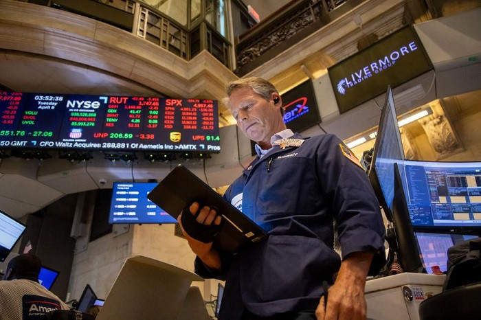 US stocks skyrocketed on Wednesday after the US President Donald Trump announced a pause on certain "reciprocal" tariffs, triggering a powerful rebound in a market that had been under intense pressure over the past week. (Photo: Xinhua)
