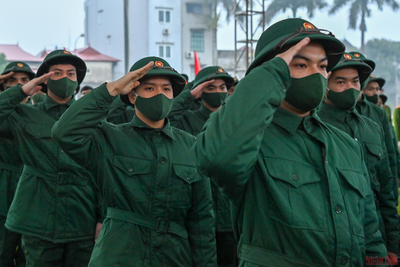 Young people in Hanoi start military service ảnh 2 Young people in Hanoi start military service ảnh 2