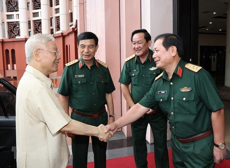 Photos: General Secretary Nguyen Phu Trong chairs meeting of Central Military Commission ảnh 4 Photos: General Secretary Nguyen Phu Trong chairs meeting of Central Military Commission ảnh 4