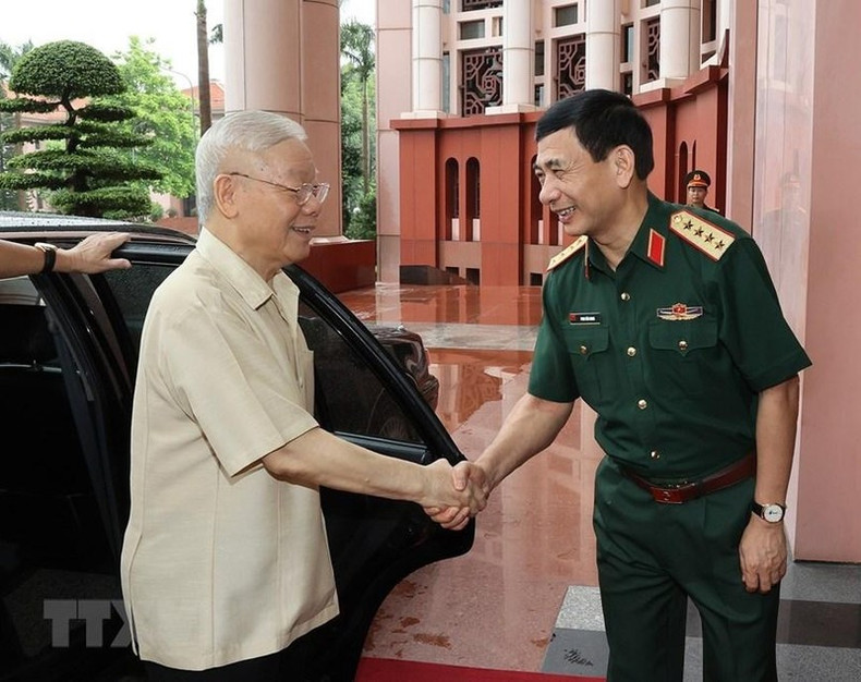 Photos: General Secretary Nguyen Phu Trong chairs meeting of Central Military Commission ảnh 1 Photos: General Secretary Nguyen Phu Trong chairs meeting of Central Military Commission ảnh 1