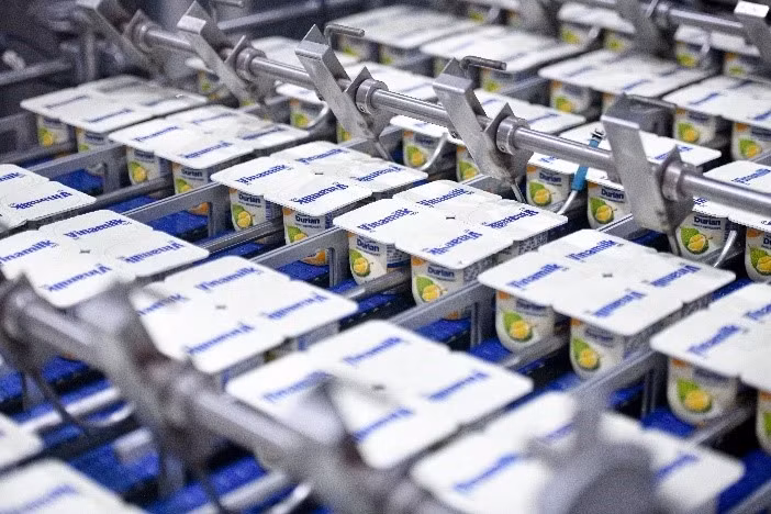 Vinamilk’s durian-flavoured yogurt is exported to the Chinese market.