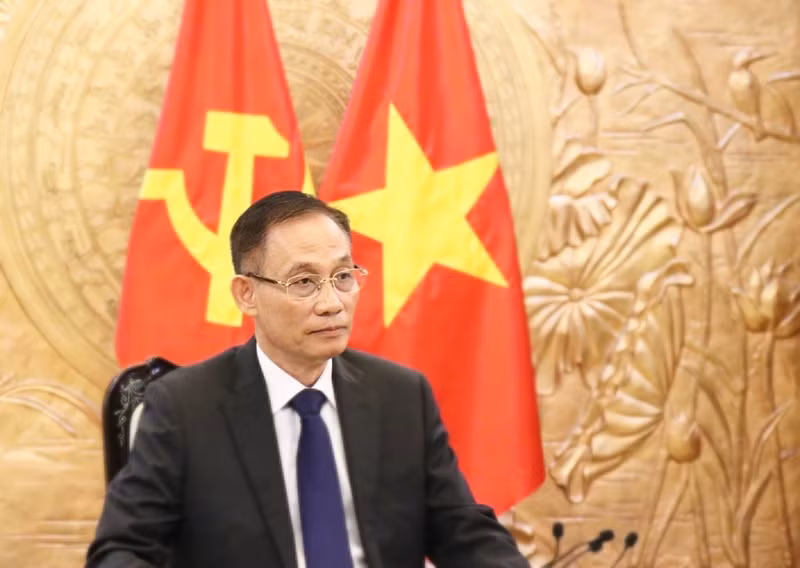 Secretary of the Party Central Committee and head of the committee’s Commission for External Relations Le Hoai Trung (Photo: Kieu Giang)